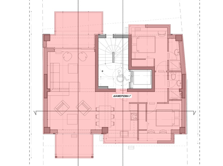 κάτοψη διαμερίσματος 5ου ορόφου